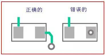 過孔最好不要打在焊盤上